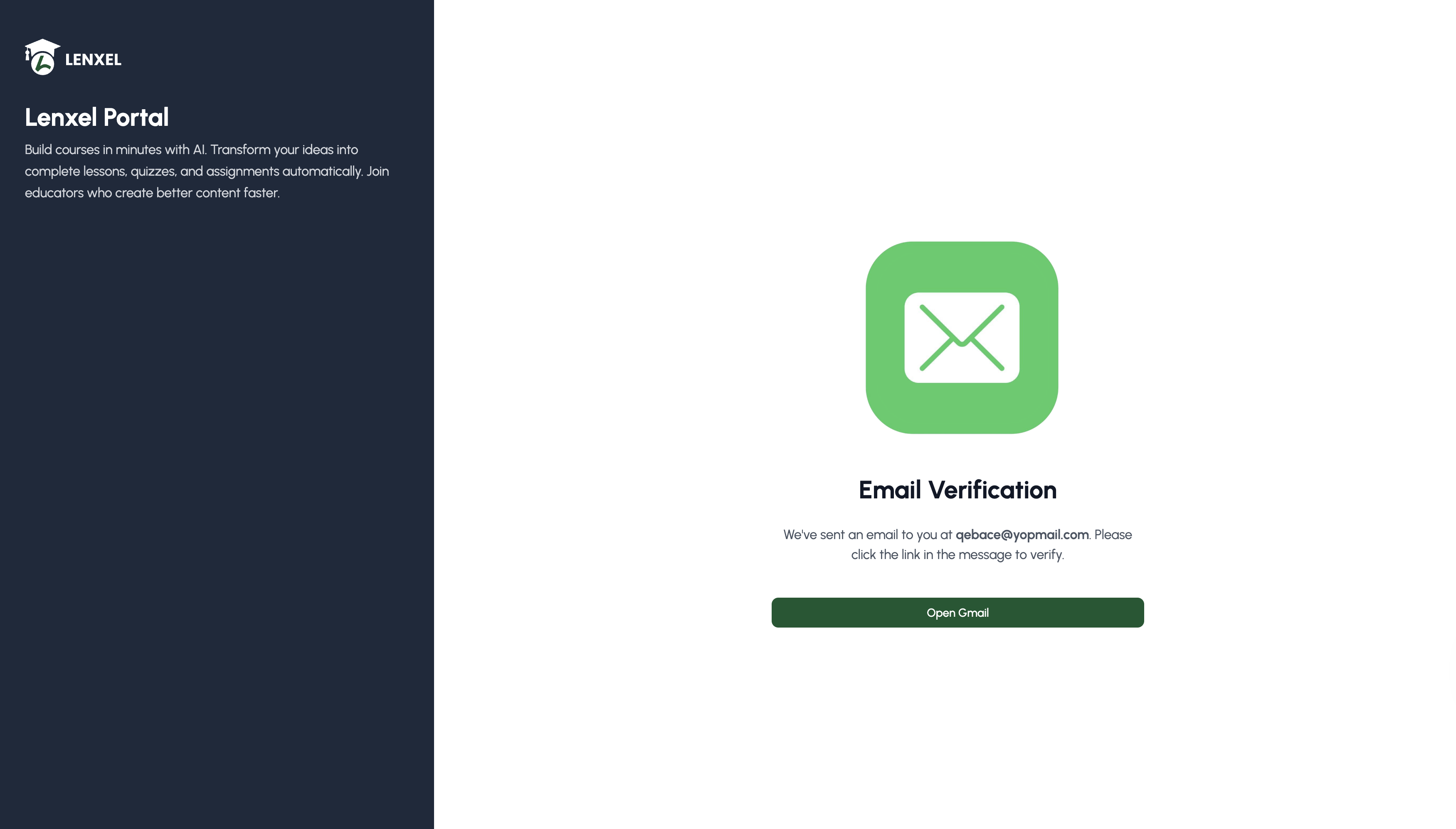 Email Verification Example